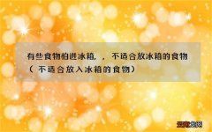不适合放入冰箱的食物 有些食物怕进冰箱,,不适合放冰箱的食物