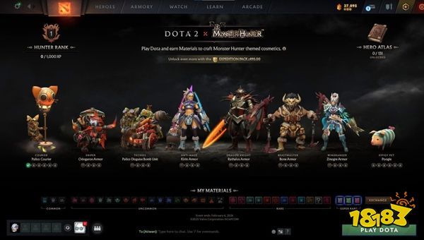DOTA2联动怪物猎人活动前瞻 宠物信使与图鉴系统玩法攻略
