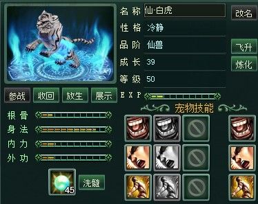 江湖令宠物技能列表详解