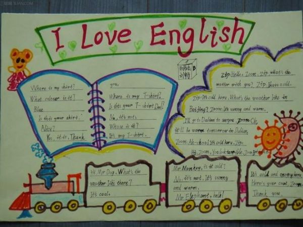 英语手抄报版面设计图简单漂亮的