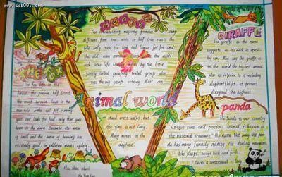 我最喜欢的狗英语手抄报 英语英语手抄报