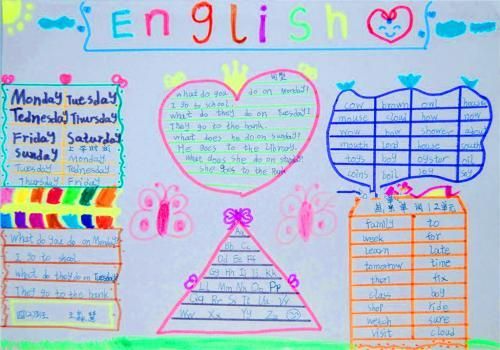 介绍小狗的英语手抄报 四季的英语手抄报