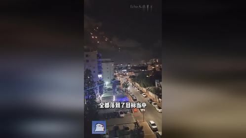 铁穹拦截失败，一群伊朗导弹命中以色列目标