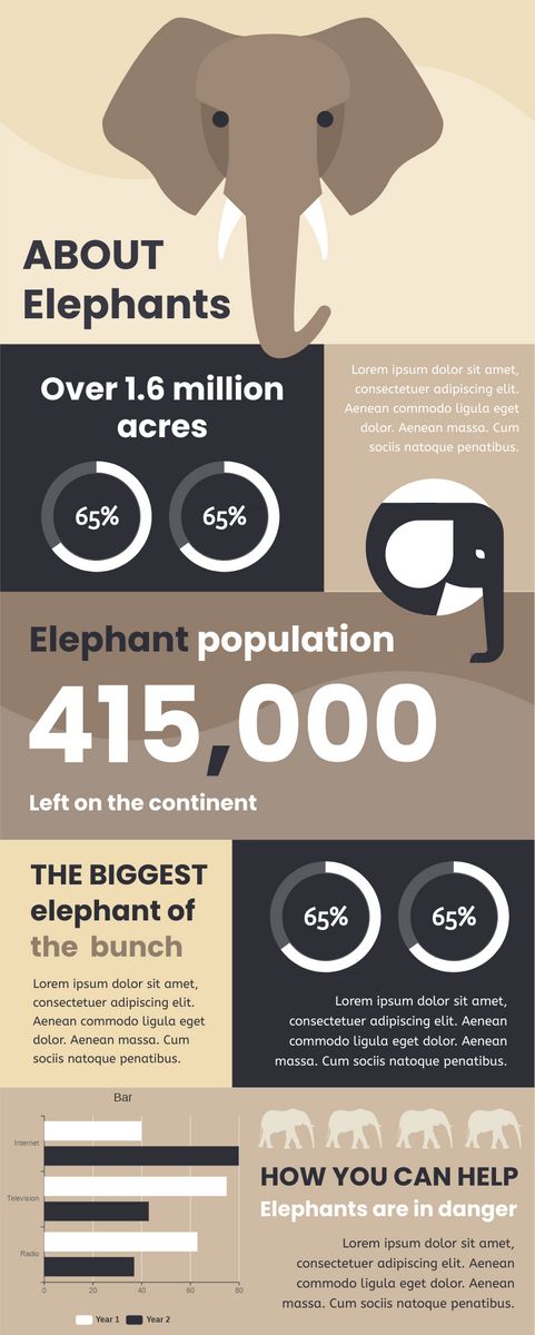 Infographic template: About Elephants Infographic (Created by InfoART's Infographic marker)