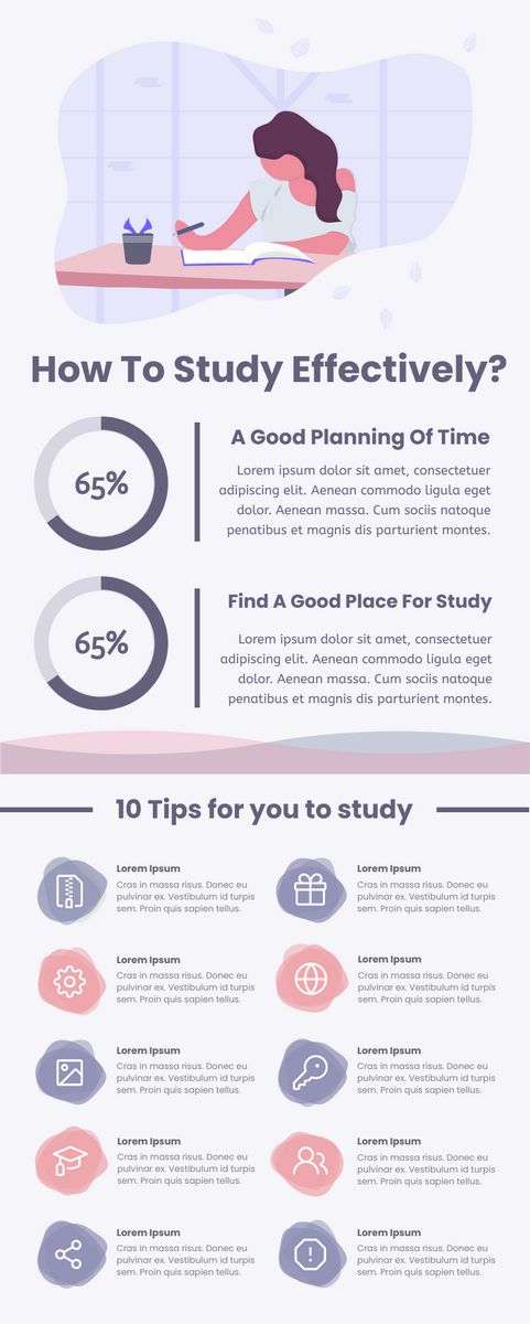 Infographic template: How To Study Effectively Infographic (Created by InfoART's Infographic marker)