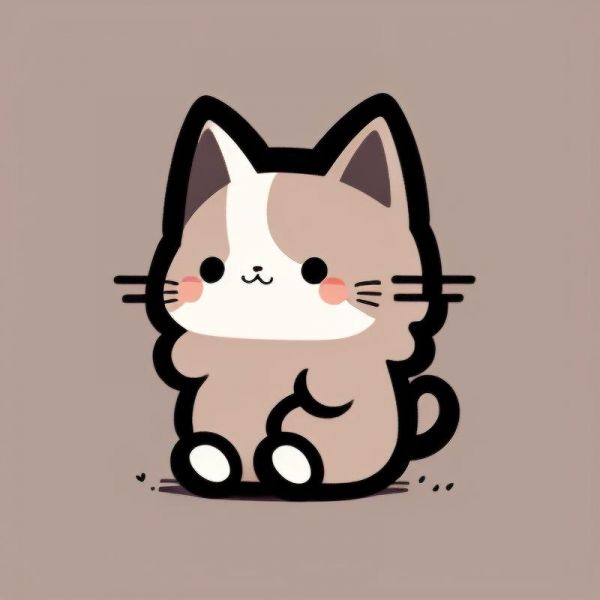 宠物头像大全各种可爱的线条小猫