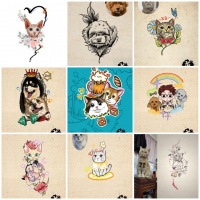 大连原创纹身设计～宠物纹身。宠物纹身，把承载者的小可爱设计成