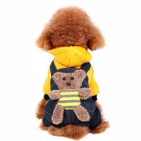 PETCIRCLE 宠物圈 小狗宠物贵宾四脚衣服萌宠服装狗衣服 黄色款 XL胸54背36cm 体重12