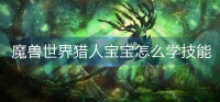 魔兽世界猎人宝宝怎么学技能