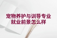 宠物养护与训导专业就业前景怎么样