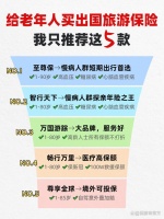 给老年人选旅游保险，我只看这5款！