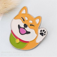 定制宠物猫咪金属徽章 个性可爱小狗烤漆胸章 民族风卡通胸针定做