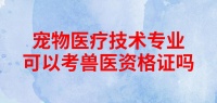 宠物医疗技术专业可以考兽医资格证吗