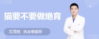 猫要不要做绝育