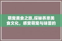 萌宠美食之旅,探秘养崽美食文化，感受萌宠与味蕾的双重盛宴