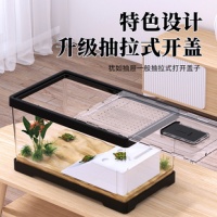 乌龟缸全套家用生态龟缸底部排水亚克力豪华造景鱼缸饲养箱大小号