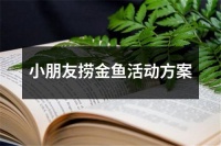 小朋友捞金鱼活动方案(集锦13篇)