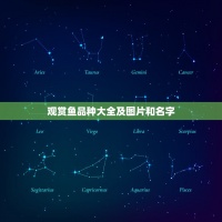 观赏鱼品种大全及图片和名字,什么品种观赏鱼好养