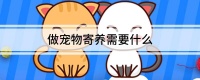 做宠物寄养需要什么