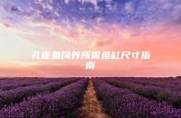 孔雀鱼饲养所需鱼缸尺寸指南
