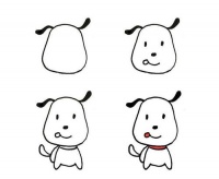 小狗卖萌的时候简笔画 简笔画图片大全