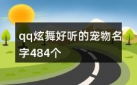qq炫舞好听的宠物名字484个