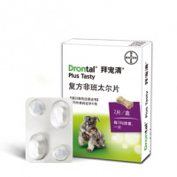 拜耳拜宠清狗用体内驱虫药除蛔虫绦虫2kg以上犬用2片