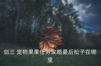 剑三宠物