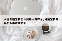 问道普通宠物怎么变异不变样子