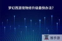 梦幻西游宠物修升级最快办法?(梦幻西游宠物修炼怎么划算)