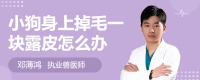小狗身上掉毛一块露皮怎么办