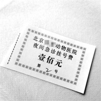 宠物医院夜诊挂号费 100元有点贵