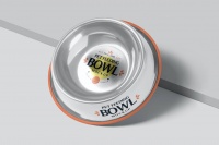 不锈钢宠物狗碗设计样机 Steel Dog Bowl Mockups