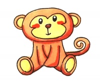 儿童简笔画小猴子画法步骤教学