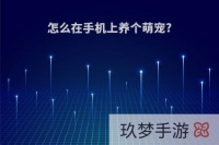 怎么在手机上养个萌宠?(怎么在手机里养宠物)