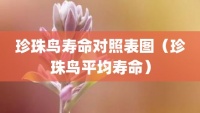 珍珠鸟寿命对照表图(珍珠鸟平均寿命)