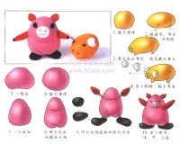 橡皮泥制作小猪的教程