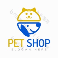 宠物店兽医诊所和动物收容所的矢量标识设计图片