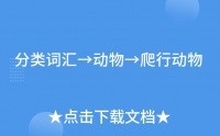 分类词汇→动物→爬行动物