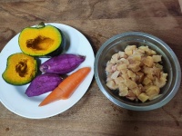 【步骤图】宠物狗狗紫薯南瓜蛋糕（饼干）的做法