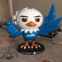 玻璃钢卡通动物鸟造型摆件雕塑