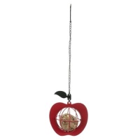 Trixie脂肪球喂食器悬挂苹果形状野生鸟食架花园喂食