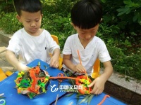 给小鸟一个温馨的家 义乌国贸幼儿园小朋友齐手搭鸟窝