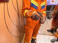 商场内宠物蛇“越狱” 消防员及时安全捕获