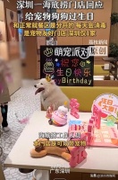 深圳一海底捞回应给宠物狗过生日：这是宠物友好门店，跟正常就餐区是分开的，餐厅每天也会消毒